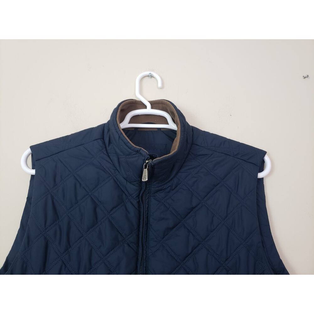 Brooks Brothers Vest Men XL Blue Thermore Quilted Jacket Insulated Full Zip - Picture 2 of 10